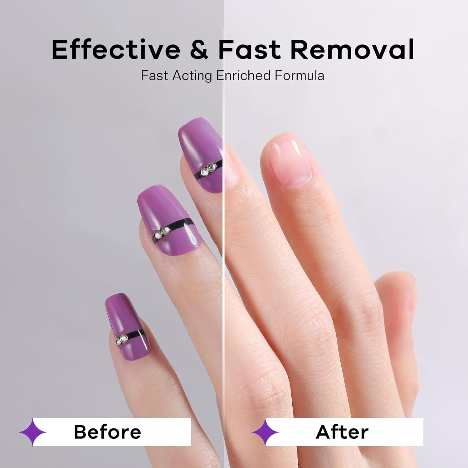 Acetone Nail Polish Remover: Professional Soak off Gel Nail Polish Remover Enriched with Natural Grape Seed Oil 8 Fl Oz for Gel Acrylic Nail Glue Dip Powder for Home Salon - Image 6