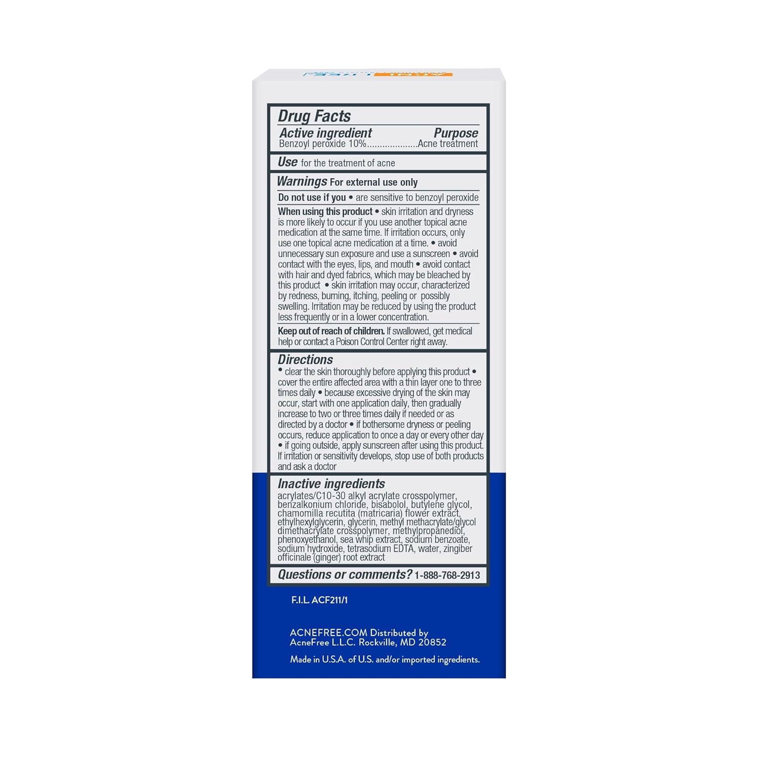 AcneFree Terminator 10 Acne Spot Treatment with Benzoyl Peroxide 10% Maximum Strength Acne Cream Treatment, 1 Ounce - Pack Of 1 - Image 7