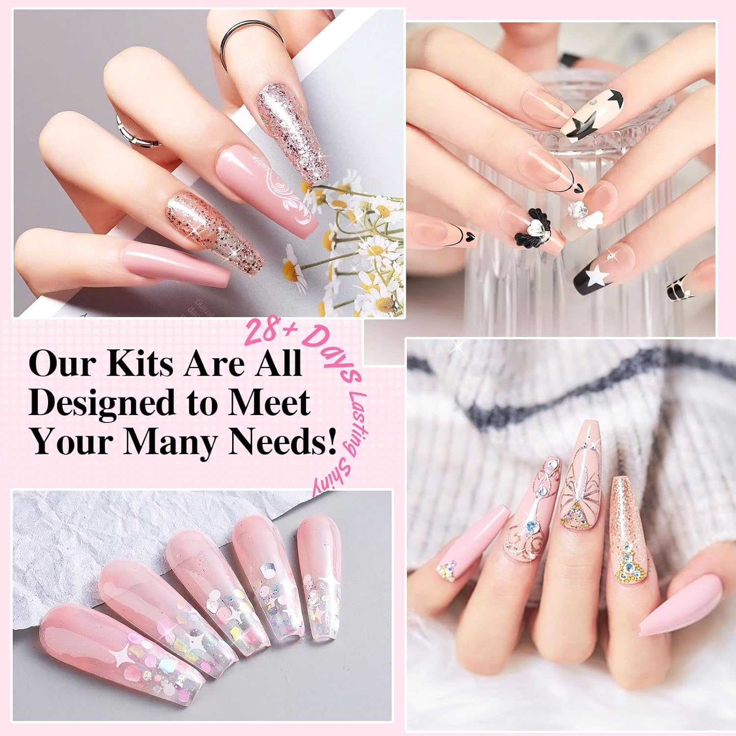 Acrylic Nail Kit for Beginners with Everything, 51 Colors Acrylic Powder Nail Kit Acrylic Set, 78 in One Nail Set Acrylic Nail Art Starter Kit with False Nail Tips Nail Art Tools - Image 5