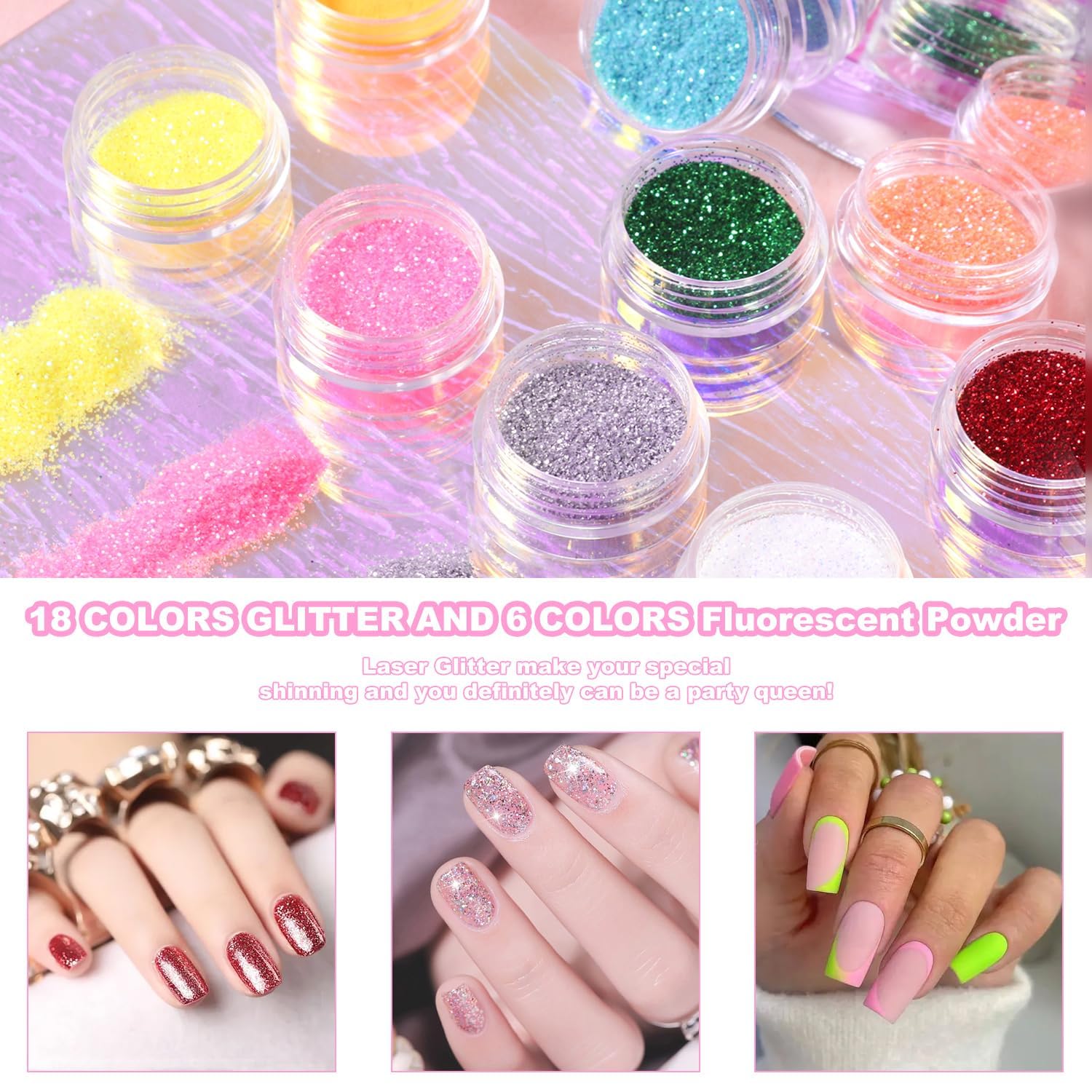 Acrylic Nail Kit with Drill Set for Beginners with Everything 12 Color Acrylic Powder Nail Decoration Tools Home Salon (-30) - Image 7