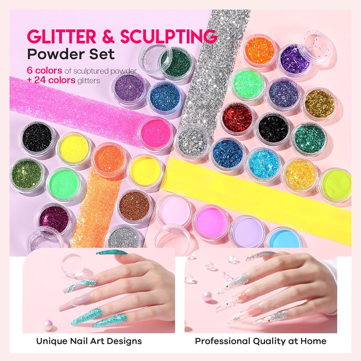 Acrylic Nail Kit with Everything: Professional Nail Kit Set for Beginners 48W Nail Lamp Complete Nail Supplies Salon - Image 8