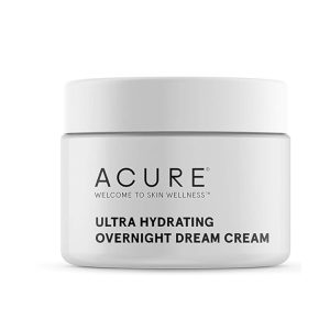 Acure Ultra Hydrating Overnight Dream Cream - All Night Booster Mask for Dry Skin - Made with Melatonin & Hemp Seef Oil Extract for Intense Moisture - 1.7 Fl Oz