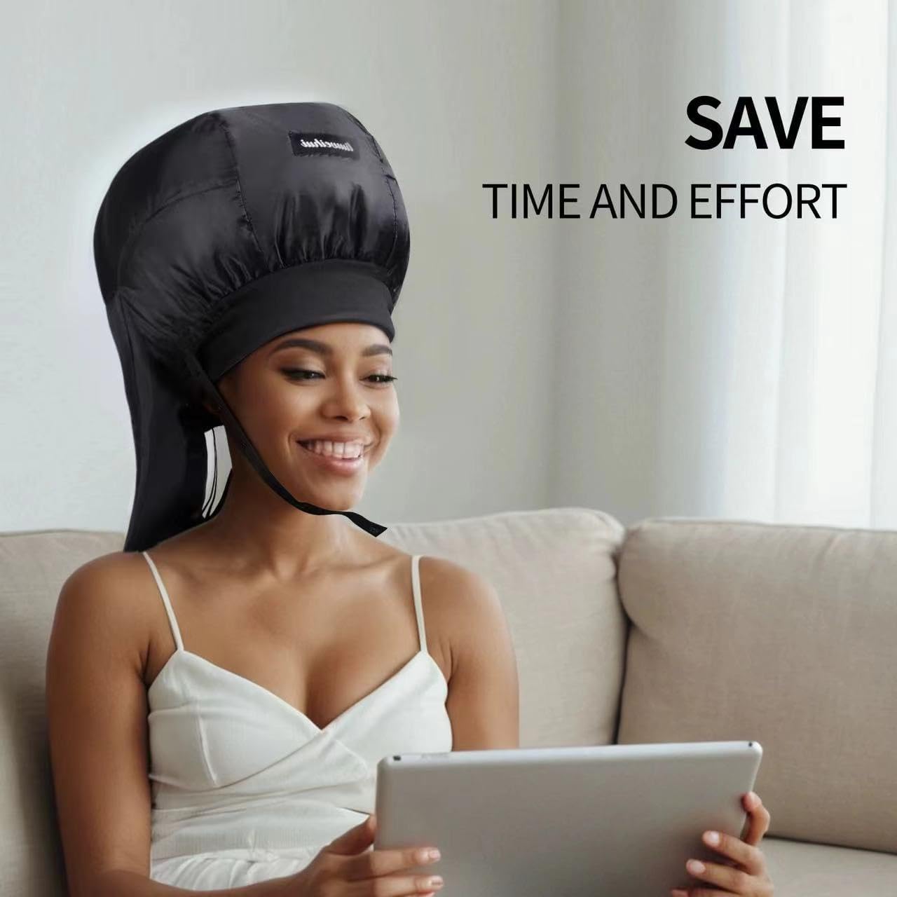 Adjustable Hair Drying Hoods, Diffuser Cap for Curly Hair, Drawstring Hair Dryer Bonnet, Double Tube Hair Dryer Cap, Attachment for Curly Hair, Bonnet Hair Dryers for Women - Image 7