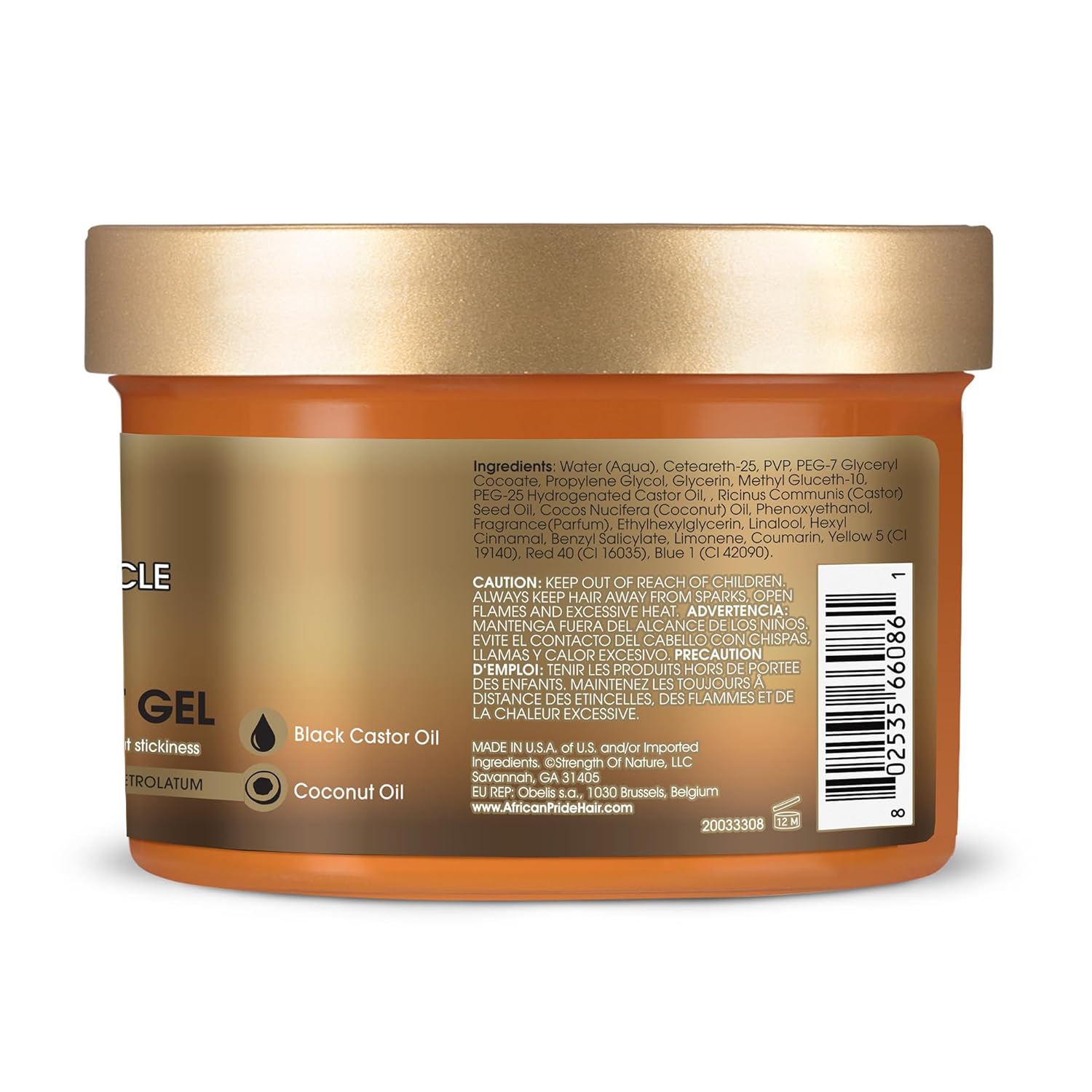 African Pride Black Castor Miracle Extra Hold Braid, Loc, Twist Gel - Extreme Hold Braiding Hair Gel, Edge Control & Tames Frizz, No Flake | Natural Ingredients, Black Castor & Coconut Oil | 12oz - Image 7