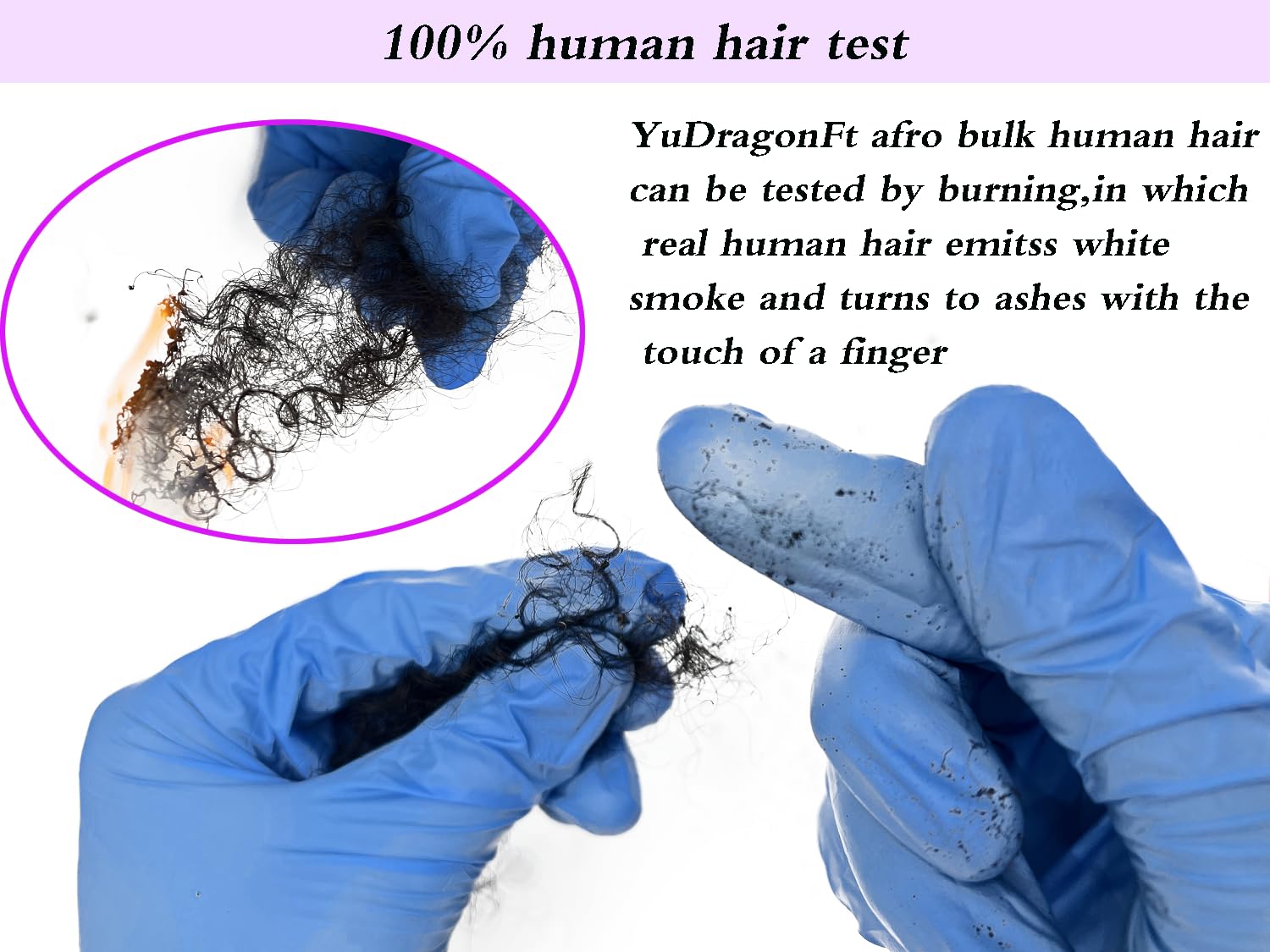 Afro Kinkys Bulk Human Hair 16-Inch 30g/bundle Natural Black Kinky Afro Kinky Human Hair for Microloc Loc Repair Twist Braids - Bleachable and Dyable (1 B 16 Inch) - Image 3