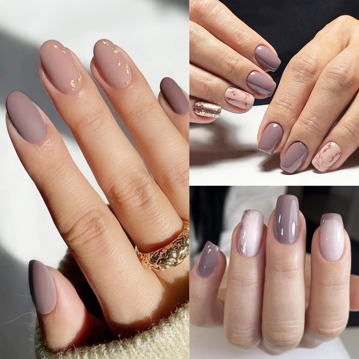 AILLSA Gel Nail Polish Dusty Mauve Jelly Gels Polish Gray Purple Neutral Nude Polish Dark Lavender Nude Natural Color Fall Winter Soak Off U V Gel for Nail Salon at Home 0.51 Fl Oz/GC02 - Image 5