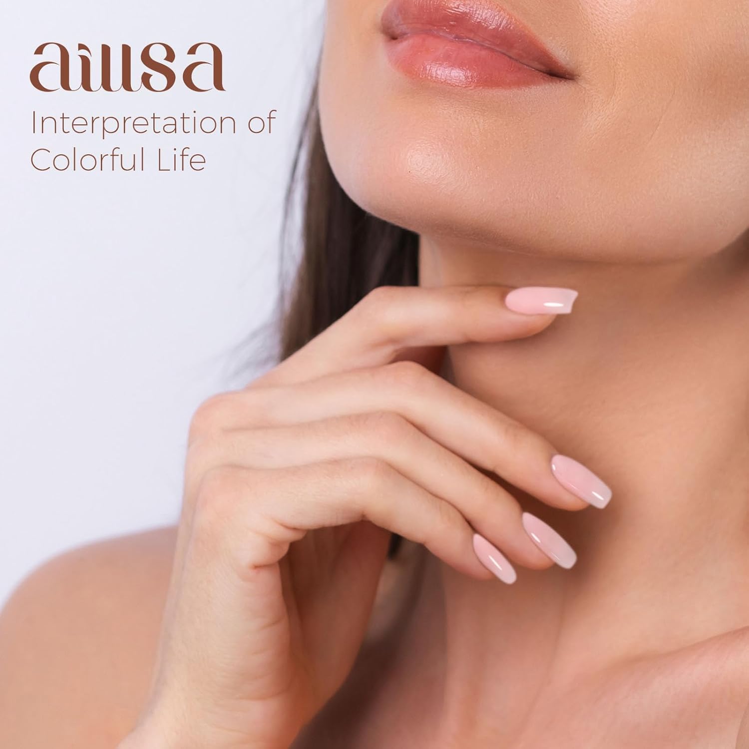 AILLSA Milky Pink Gel Nail Polish Natural Nude Jelly Gel Polish Light Color Translucent Gel Polish Sheer Pink Neutral Nails Soak Off U V Gel for French Manicure Nail Salon at Home 0.51 Fl Oz /GB90 - Image 5