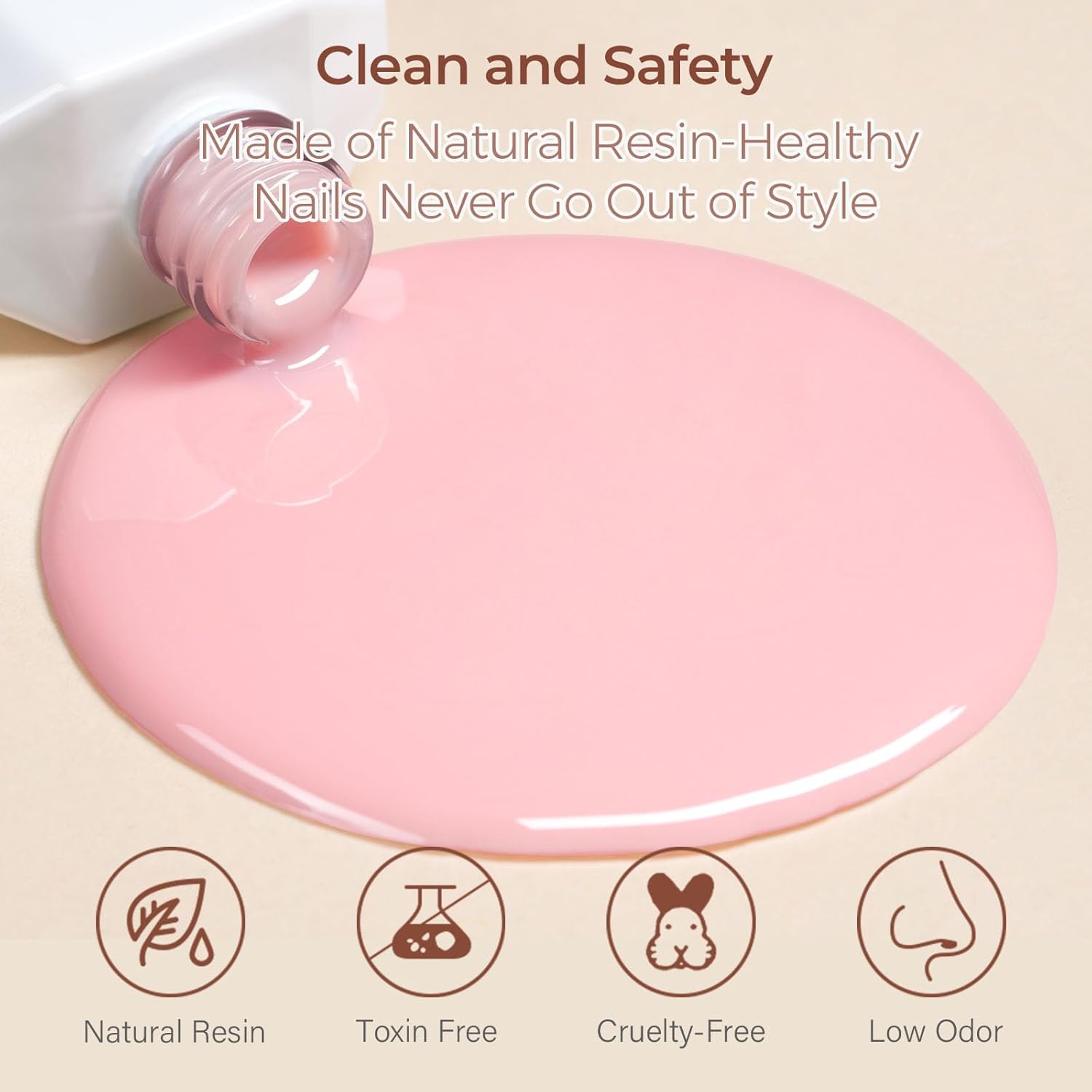 AILLSA Milky Pink Gel Nail Polish Natural Nude Jelly Gel Polish Light Color Translucent Gel Polish Sheer Pink Neutral Nails Soak Off U V Gel for French Manicure Nail Salon at Home 0.51 Fl Oz /GB90 - Image 6