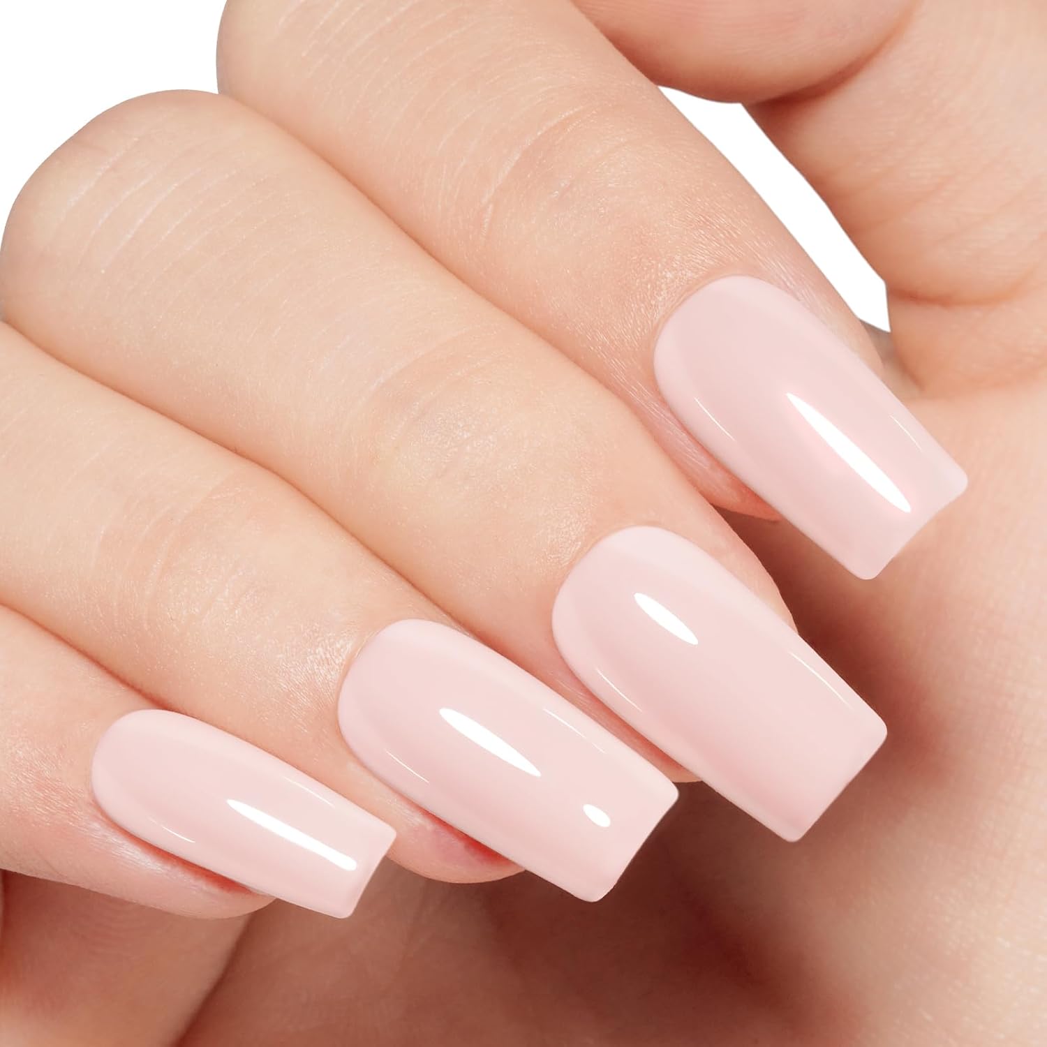 AILLSA White Pink Gel Nail Polish Nude Barely Pink Gel Polish Neutral Light Beige Jelly Gel Polish Off White Natural Color Nails Winter Soak Off U V Gel for Nail Art for Women 0.51 Fl Oz /GA98 - Image 2