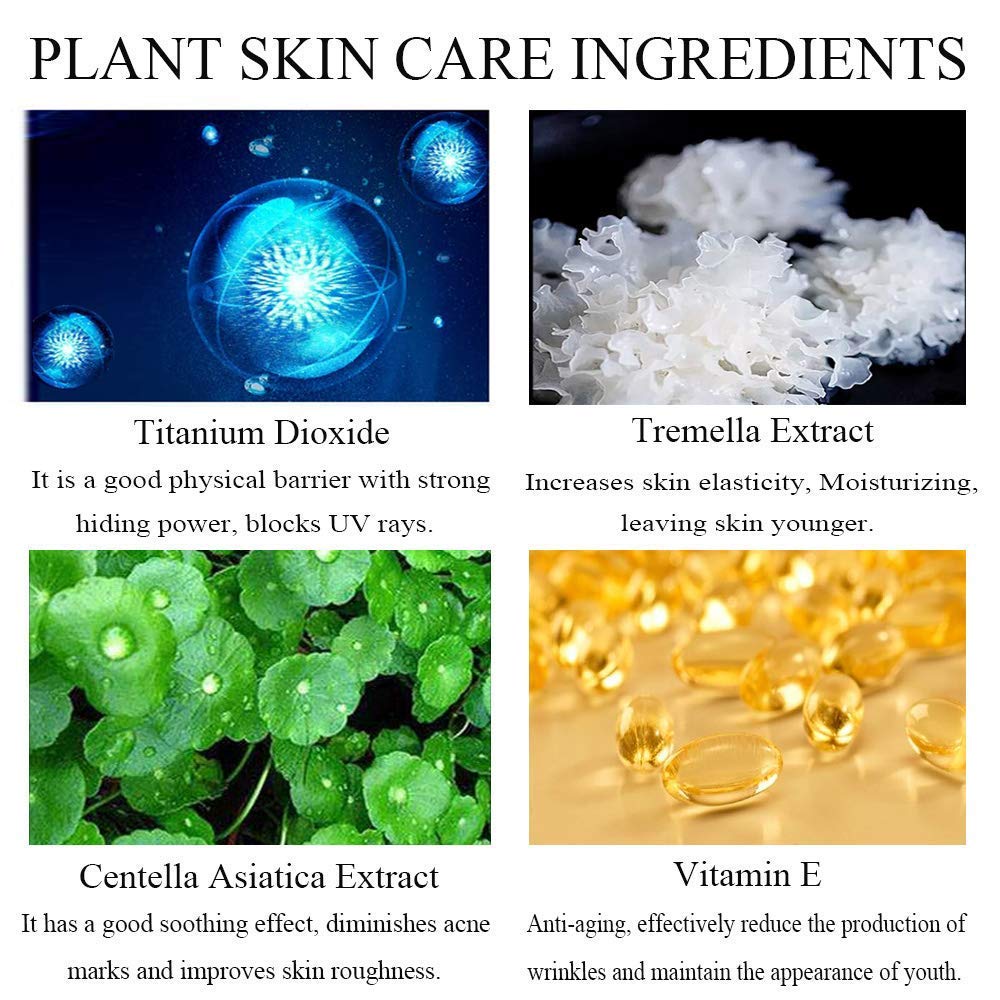 Air Cushion CC Cream Mushroom Head Foundation, Moisturizing BB Cream Makeup Long Lasting Matte Concealer (Natural) - Image 3