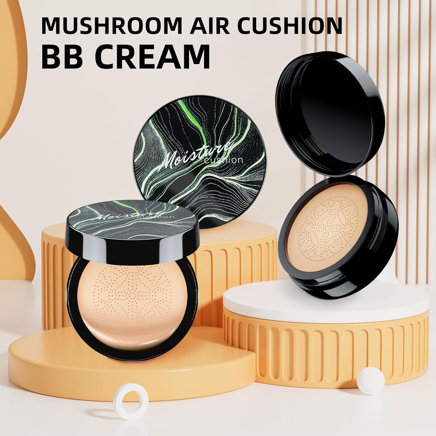 Air Cushion CC Cream Mushroom Head Applicator Deep Moisturizing Foundation for All Skin Types 30ml - Image 8