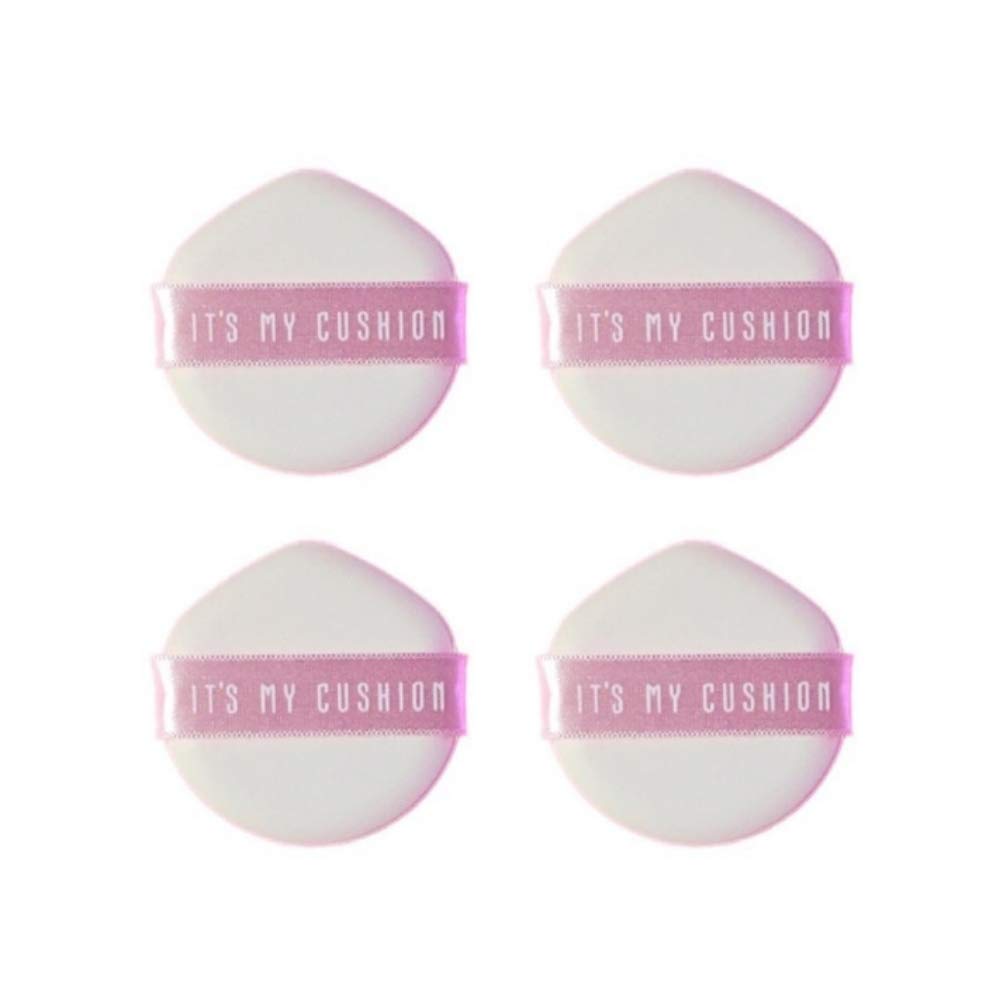 Air Cushion Puff Makeup Sponge - 4Pcs Pink Color Puff, Ultra Soft for Liquid Foundation, BB Cream, Concealer, Powder - Reusable and Easy to Clean - Korean Beauty by It's My Cushion