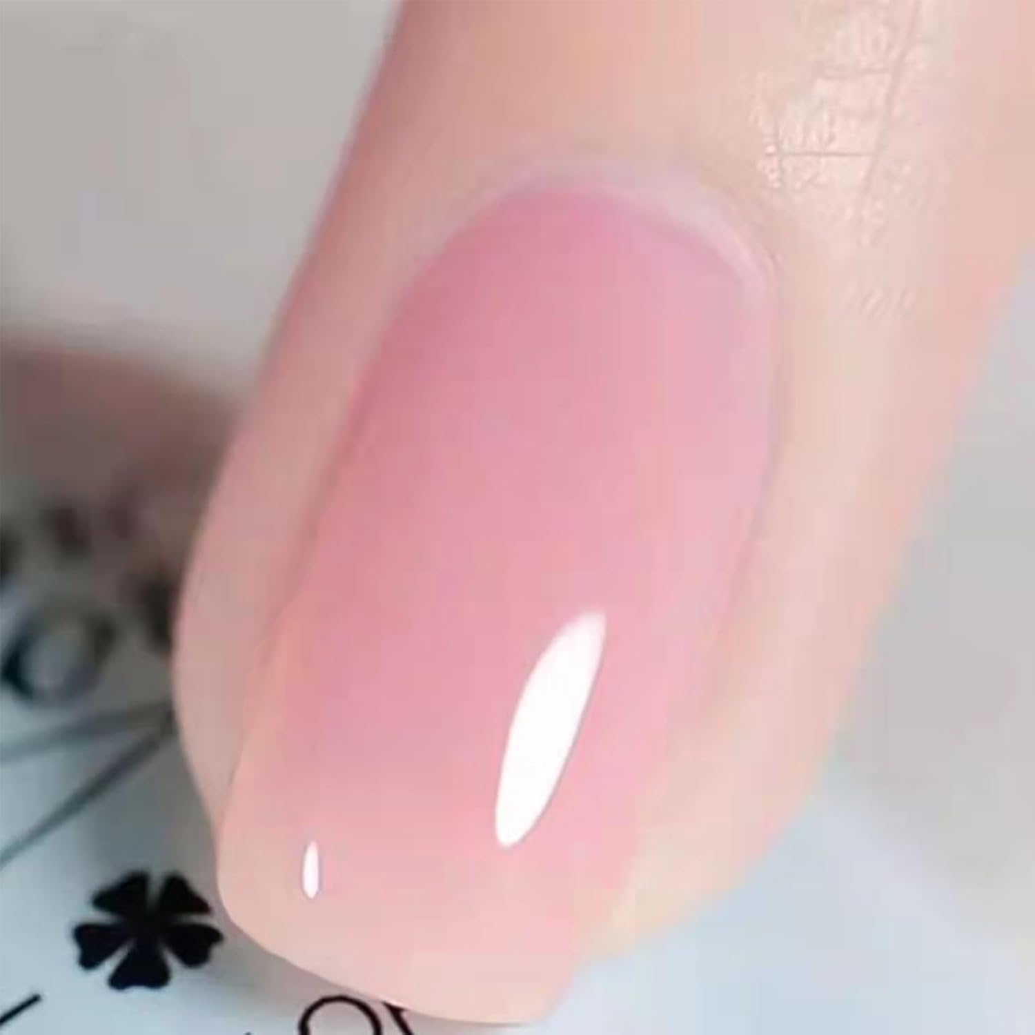 Air Dry Clear Pink Nail Polish - Jelly Gel Polish for Long Lasting DIY Manicure, 12ML - Image 5