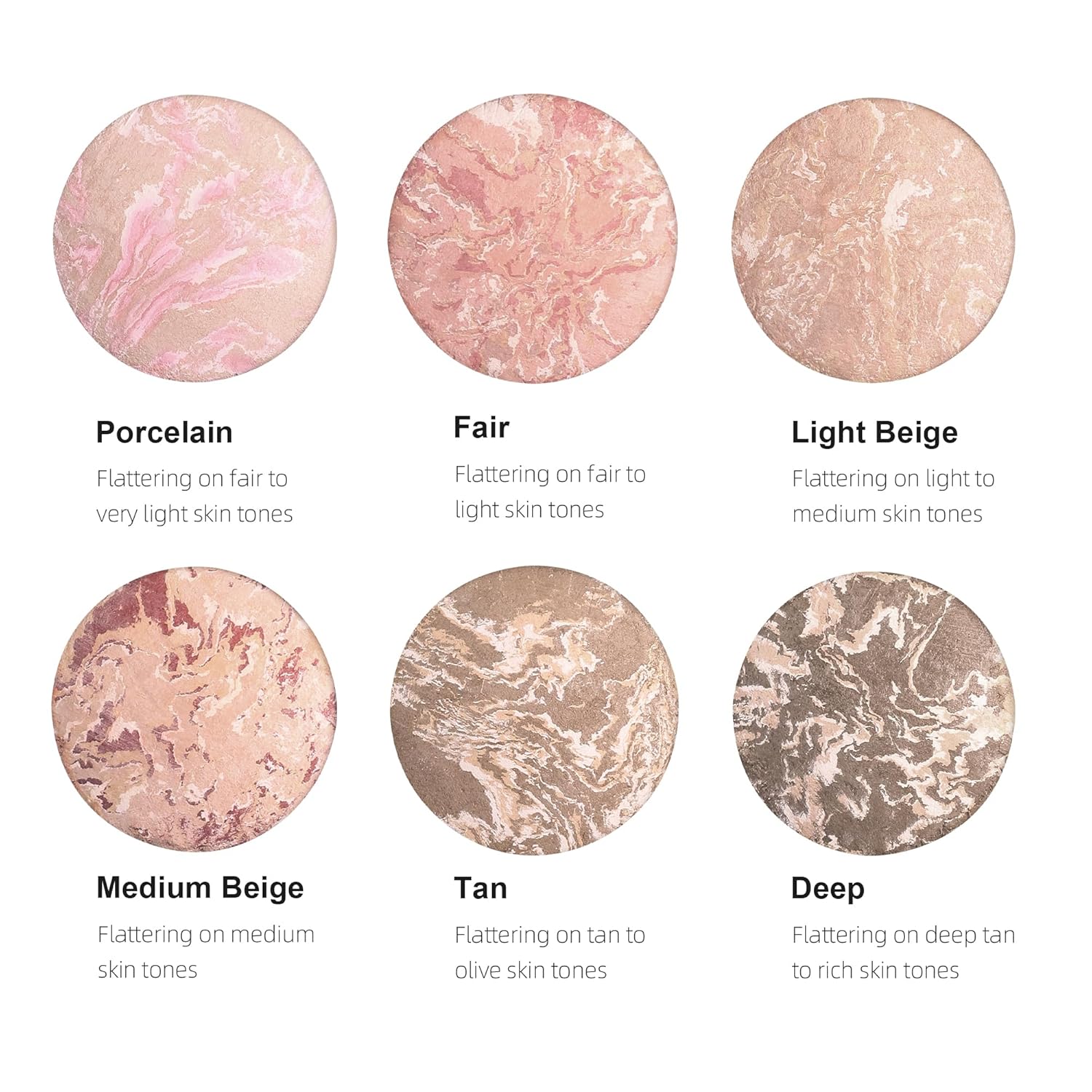 AKARY Baked Powder Foundation, Oil Control Correcting Foundation, Buildable Light to Medium Coverage - Demi-Matte Natural Flawless Finish Smooth Lightweight Setting Powder Palette, 05 Tan - Image 5