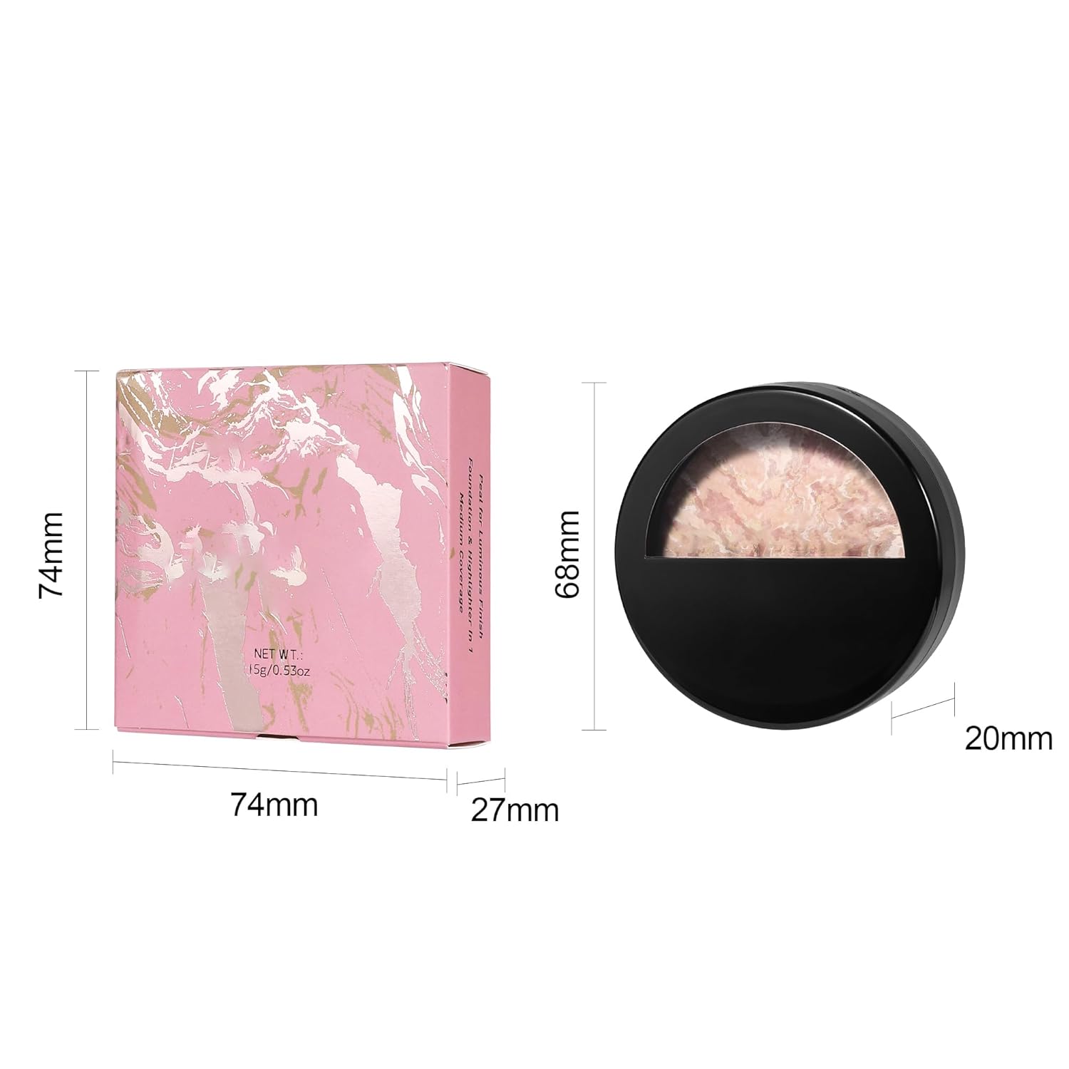 AKARY Baked Powder Foundation, Oil Control Correcting Powder Foundation, Buildable Light to Medium Coverage - Demi-Matte Natural Flawless Finish Smooth Lightweight, 02 Fair - Image 9