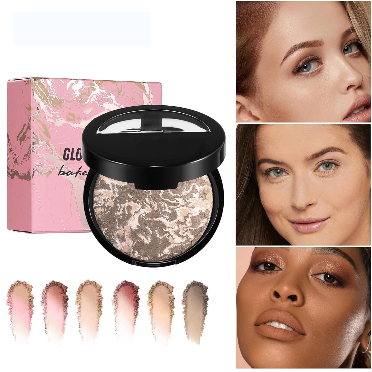 AKARY Baked Powder Foundation, Oil Control Correcting Powder Foundation, Buildable Light to Medium Coverage - Demi-Matte Natural Flawless Finish Smooth Lightweight, 02 Fair - Image 2