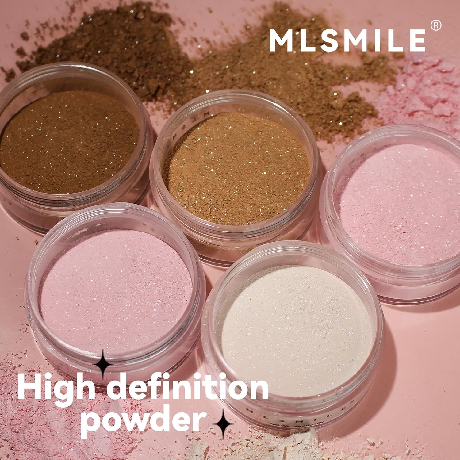 AKARY Pink Translucent Setting Powder, Shimmer Finishing Powder Oil Control for Long Lasting Makeup, Lightweight Loose Powder Waterproof Makes Skin Downy, Blurring Powder for All Skin Tones, 02 - Image 7