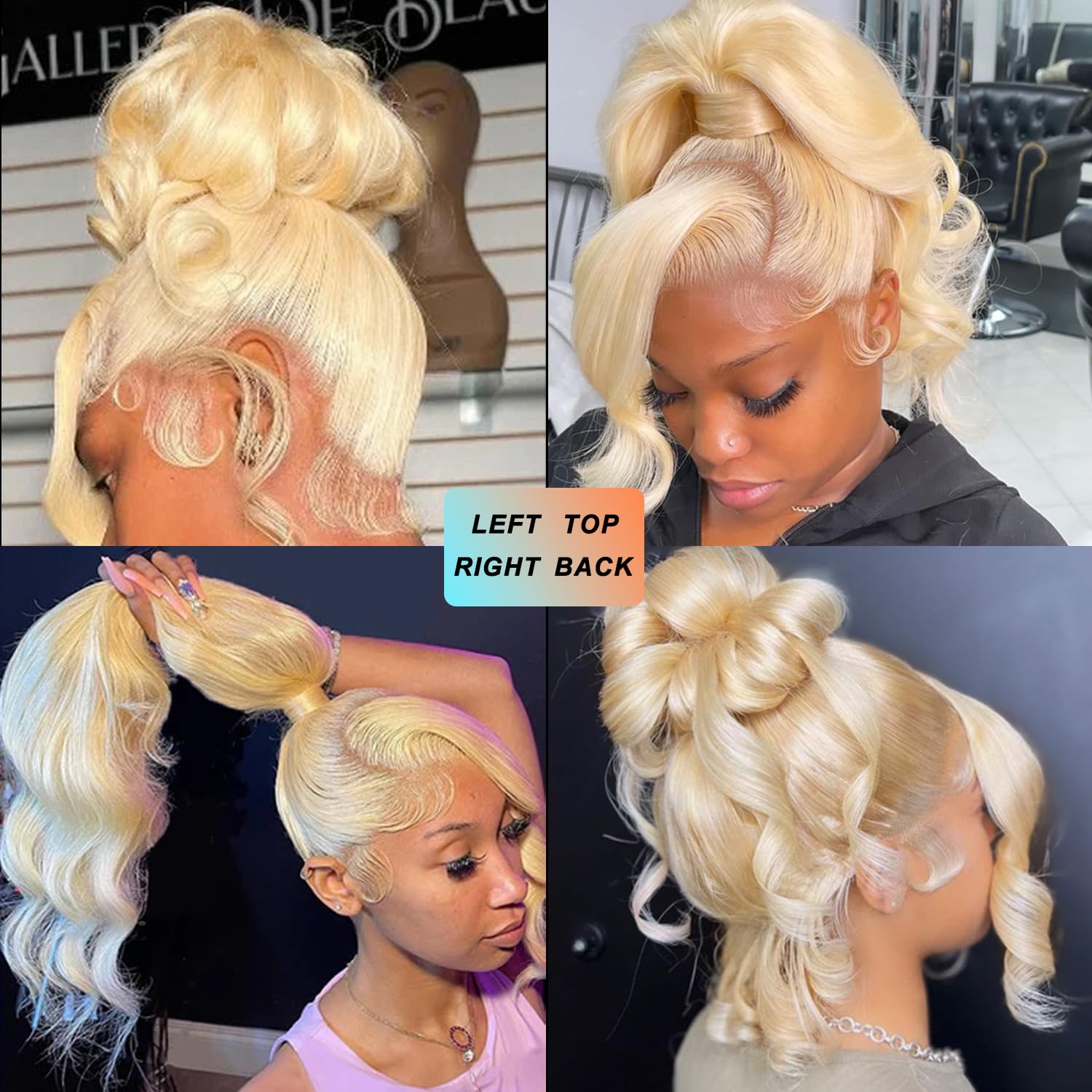 Alipeacock 360 Body Wave 613 Lace Front Wig Human Hair 200% Density Blonde 360 Lace Front Wigs Human Hair Pre Plucked Full Lace Wigs Human Hair 26inch - Image 3