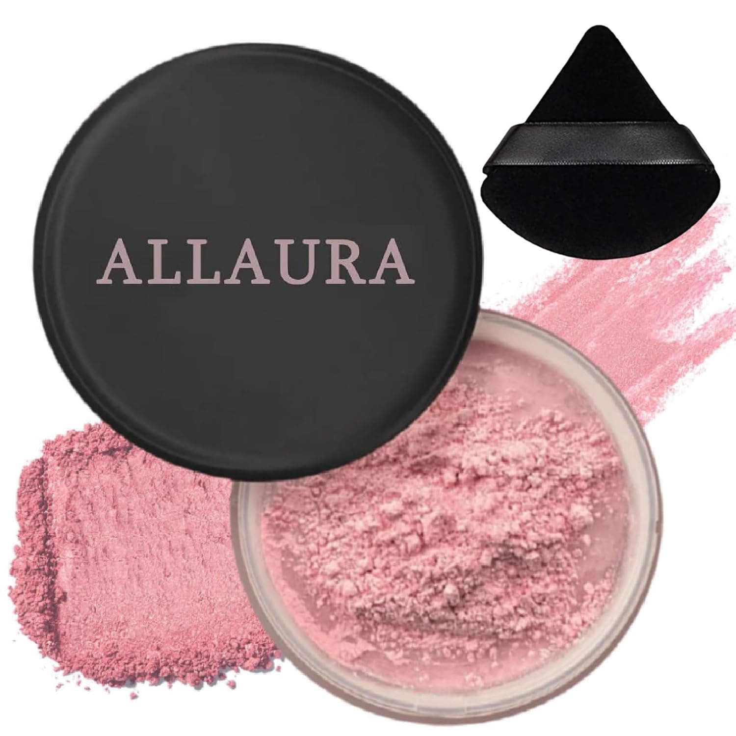 Allura Beauty Blurring Setting Powder - Pink Loose Setting Powder for All Skin Tones (Pink-1Pc)