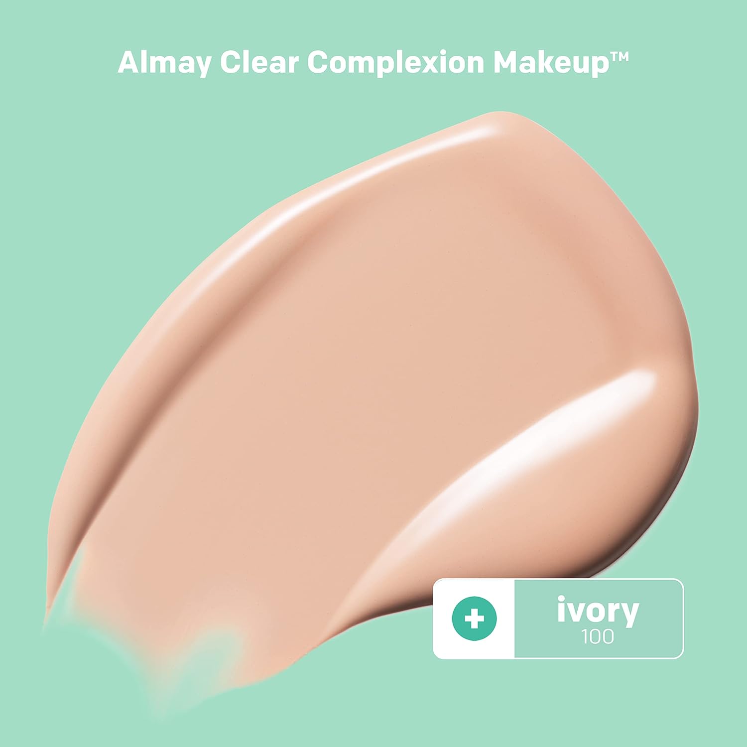 Almay Clear Complexion Acne Foundation Makeup with Salicylic Acid, Medium Coverage, Soft Matte Finish, Hypoallergenic, Cruelty- & Fragrance-Free, Dermatologist Tested, 100 Ivory, 1 fl oz - Image 2