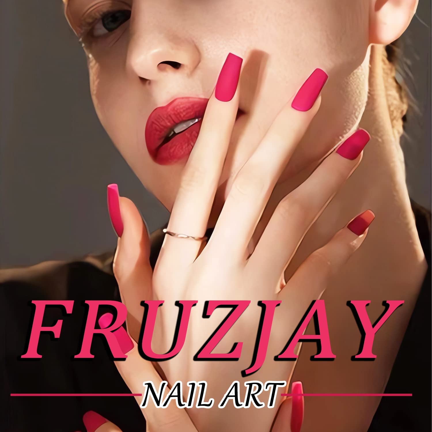 Almond Press on Nails Flower Fake Nails Medium False Nails with Designs Grey Acrylic Nails Gold Line Stick on Nails Spring Summer Glue on Nails Full Cover Glossy Artificial Fake Nails for Women Girls - Image 7
