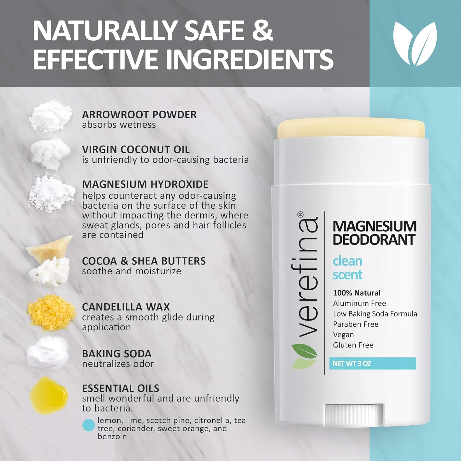 Aluminum Free Deodorant For Men & Women | All Natural | Hypoallergenic | Paraben Free | Non Toxic | Cruelty Free | Vegan | Natural Deodorant For Sensitive Skin | 3 Oz Stick - Image 3