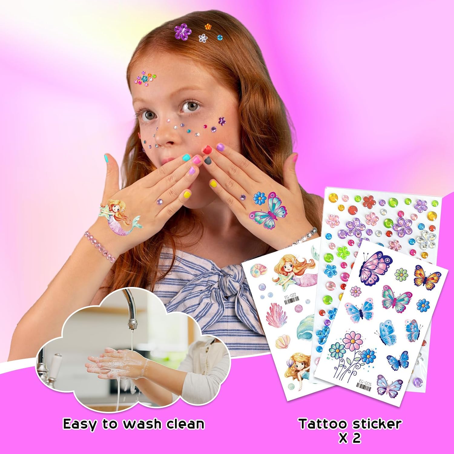 Amagoing Nail Art Studio for Girls, Nail Polish Kit for Kids Age 6-12 Year Old, 3 in 1 Nail Polish Pen, Nail Dryer, Fashion Stickers, Glitter, Decoration Supplies, Makeup Gift for Birthday, Girly Spa - Image 4