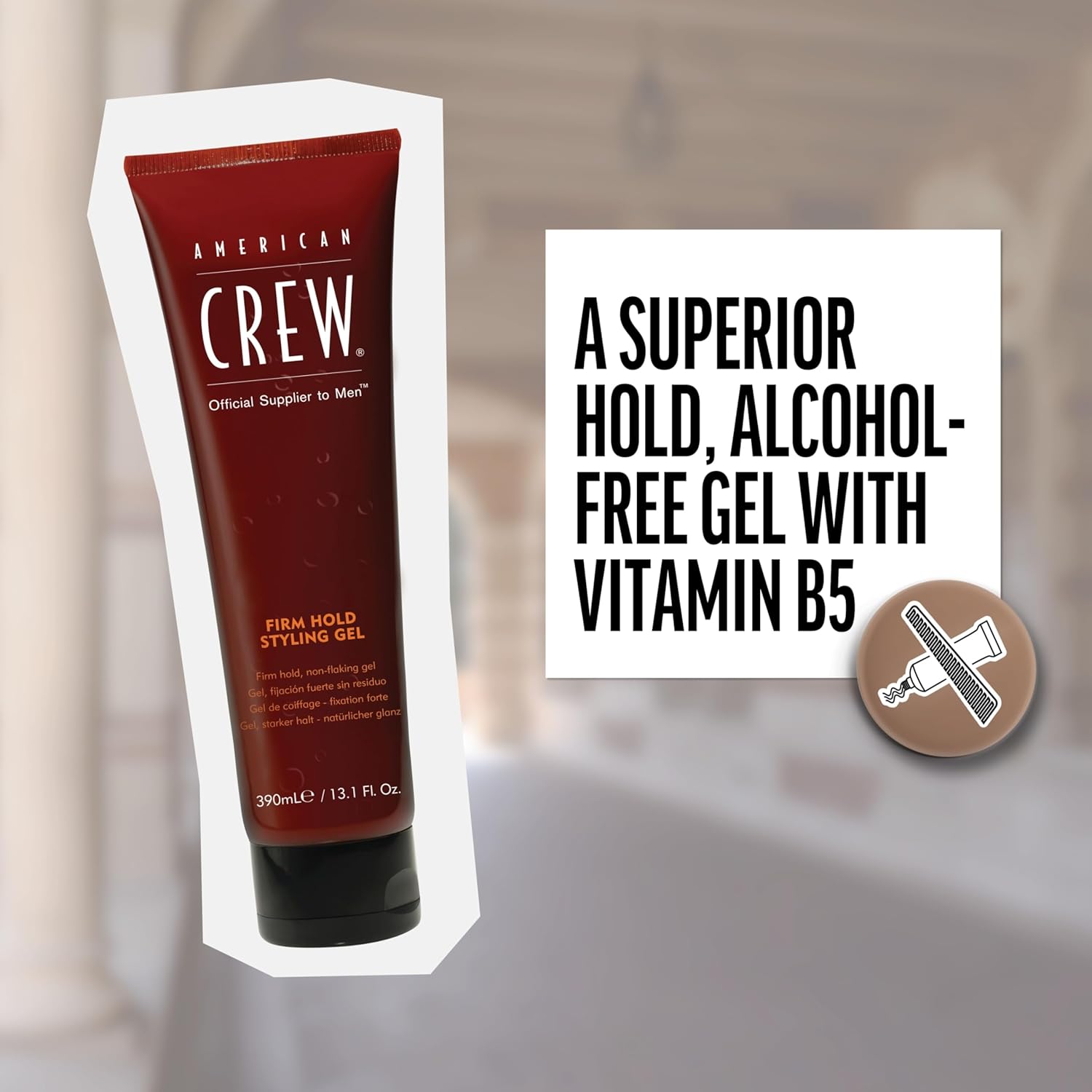 American Crew Men's Hair Styling Gel, Firm Hold, Non-Flaking, 3.3 fl oz - Image 4