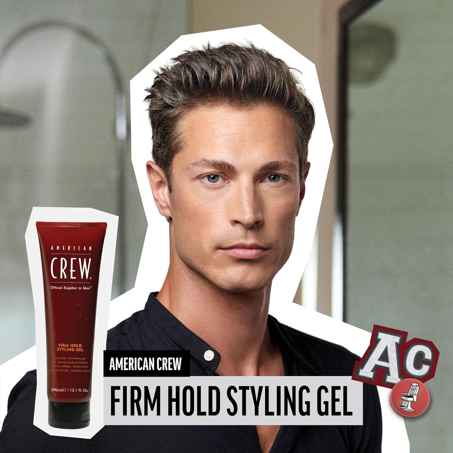 American Crew Men's Hair Styling Gel, Firm Hold, Non-Flaking, 8.4 fl oz - Image 5