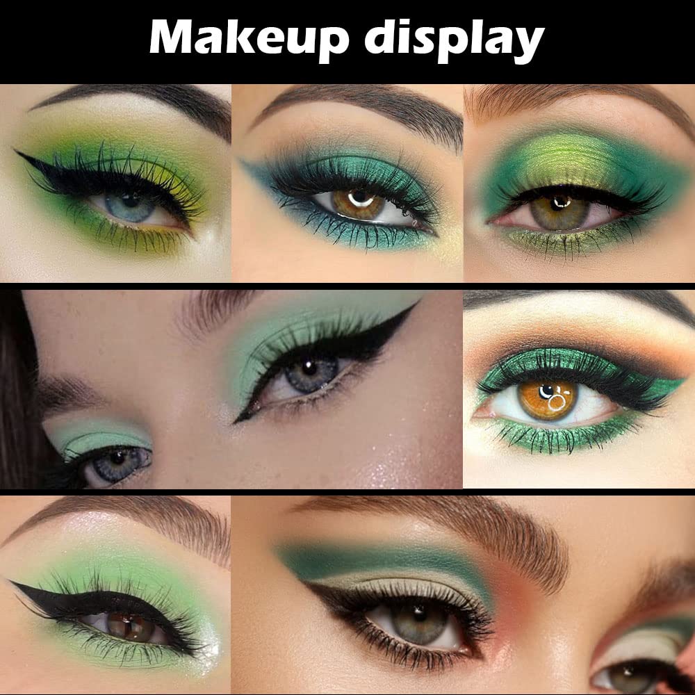 AMY'S DIARY Green Eyeshadow Palette - Forest Green, Yellow 16 Colors Matte & Glitter Eyeshadow - Long Lasting, Colorful Eye Shadow Platte for Christmas, Women & Girls - Image 2