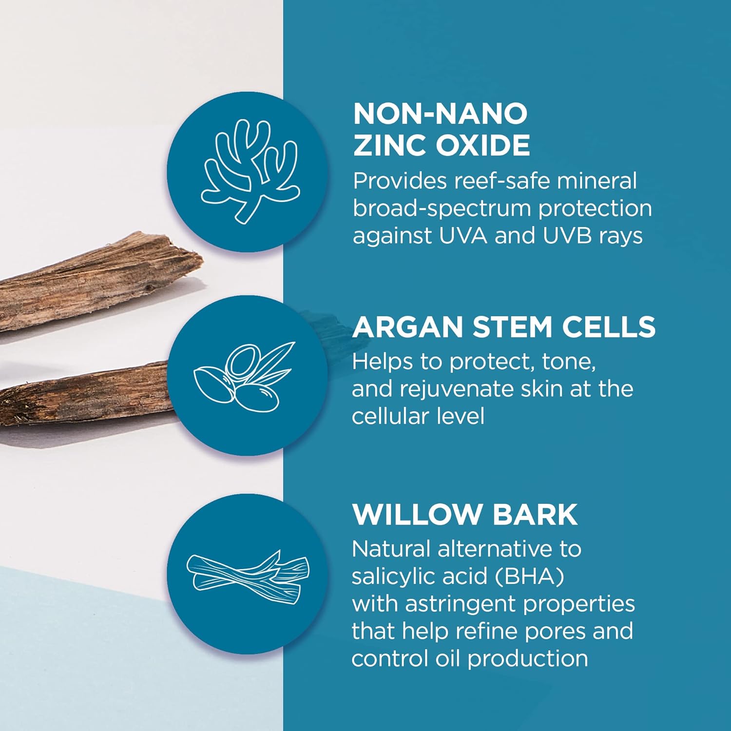 Andalou Naturals CLEAR SKIN Argan Stem Cell BB Benefit Balm, Un-Tinted SPF 30, 2-in-1 BB Cream & Face Sunscreen with Broad Spectrum Protection, Mineral Sunscreen for Oily Skin, 2 Fl Oz - Image 5