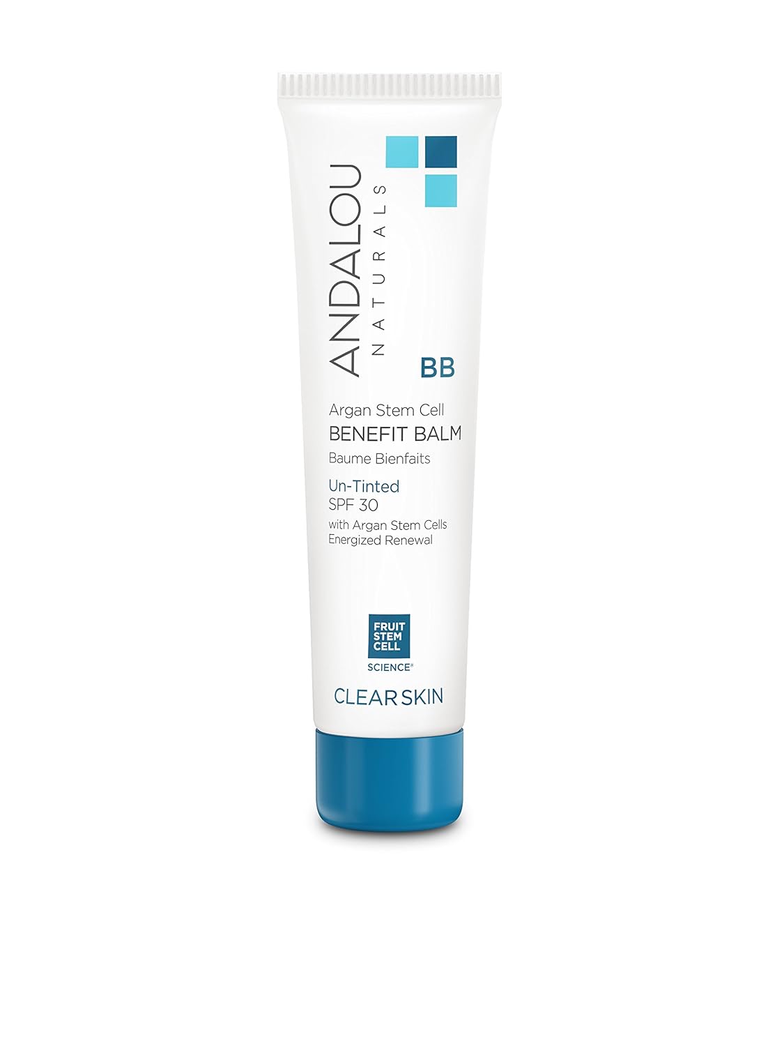 Andalou Naturals CLEAR SKIN Argan Stem Cell BB Benefit Balm, Un-Tinted SPF 30, 2-in-1 BB Cream & Face Sunscreen with Broad Spectrum Protection, Mineral Sunscreen for Oily Skin, 2 Fl Oz - Image 6