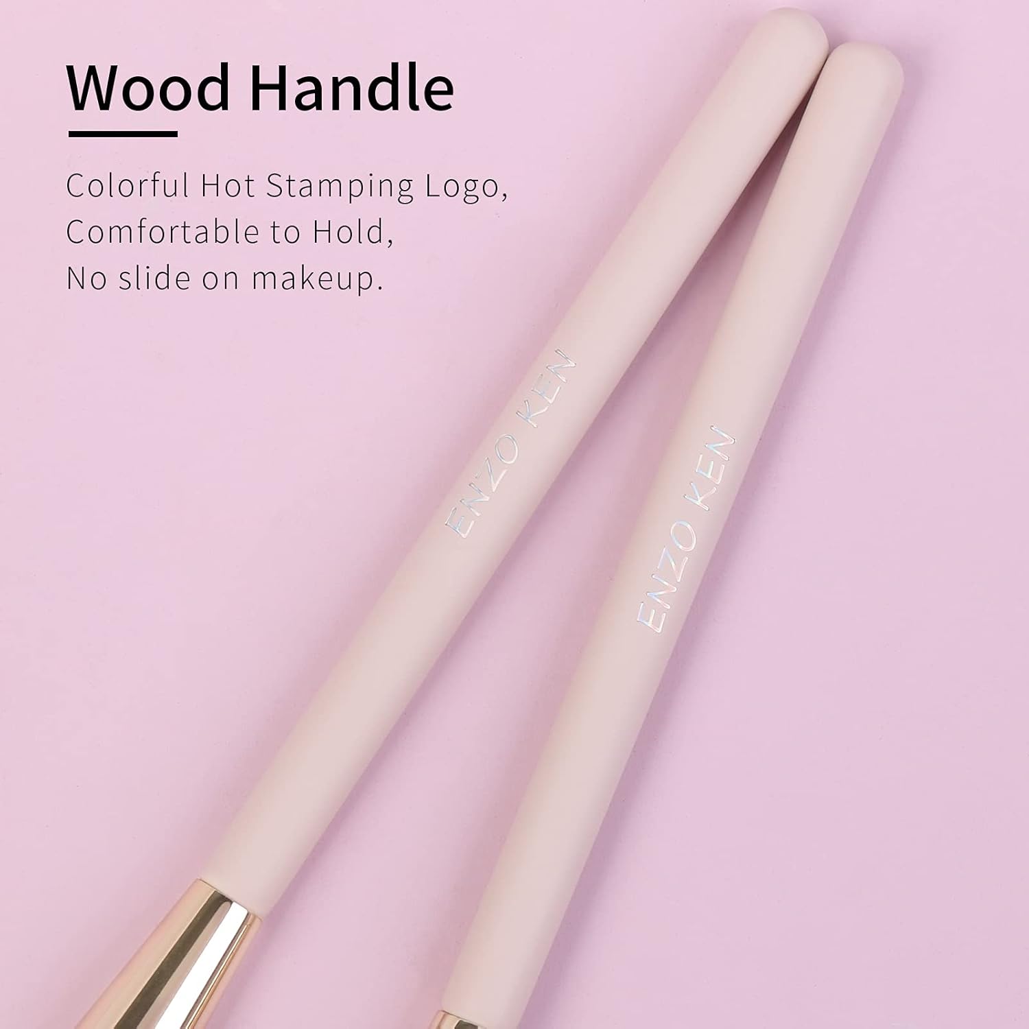 Angled Concealer Brush Under Eye, Concealer Brush, Nose Contour Brush, Small Concealer Brushes, Under Eye Makeup Brushes, Under Eye Brush, Concealer Makeup Brushes. Pink and Gold 11M - Image 6