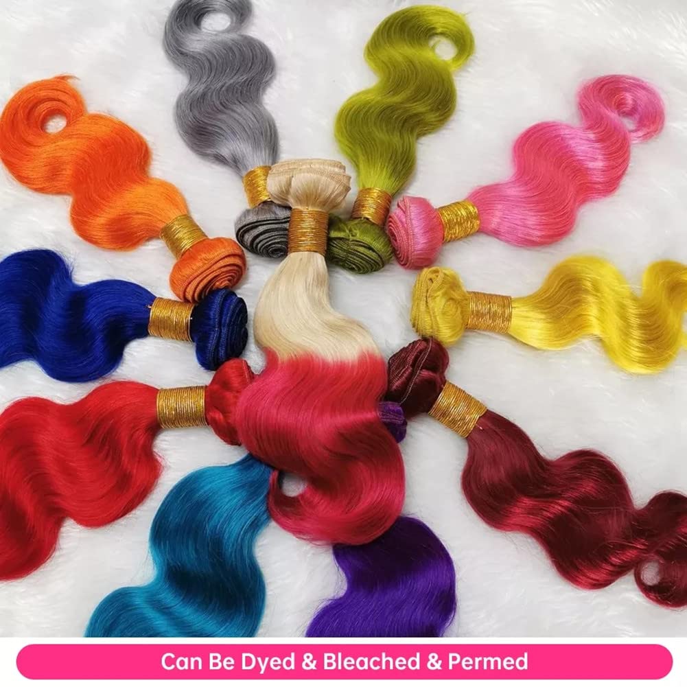 Aopusi 613 Human Hair Bundles with Frontal Brazilian Body Wave Bundles with Transparent Color Lace Frontal Closure Unprocessed Blonde Human Hair Weave and 13x4 Frontal Free Part(14 16 18+12) - Image 3