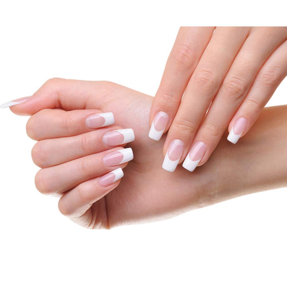 AORAEM Clear French Coffin Nails Tips 500 PCS 10 Sizes Half Cover Clear Nail Tips French Style Straight Nail Tips Acrylic Fake Nails with Box for Nail Salon Home DIY - Image 5