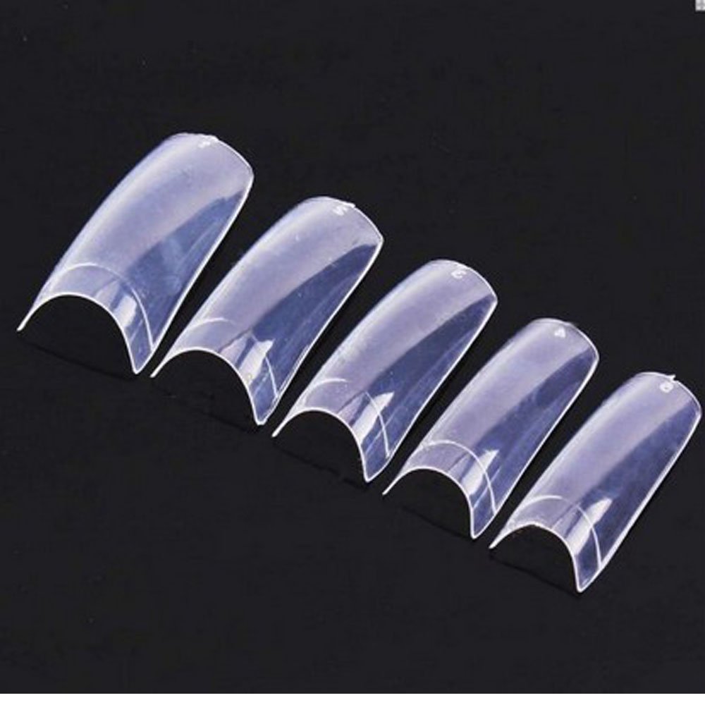 AORAEM Clear French Coffin Nails Tips 500 PCS 10 Sizes Half Cover Clear Nail Tips French Style Straight Nail Tips Acrylic Fake Nails with Box for Nail Salon Home DIY - Image 4