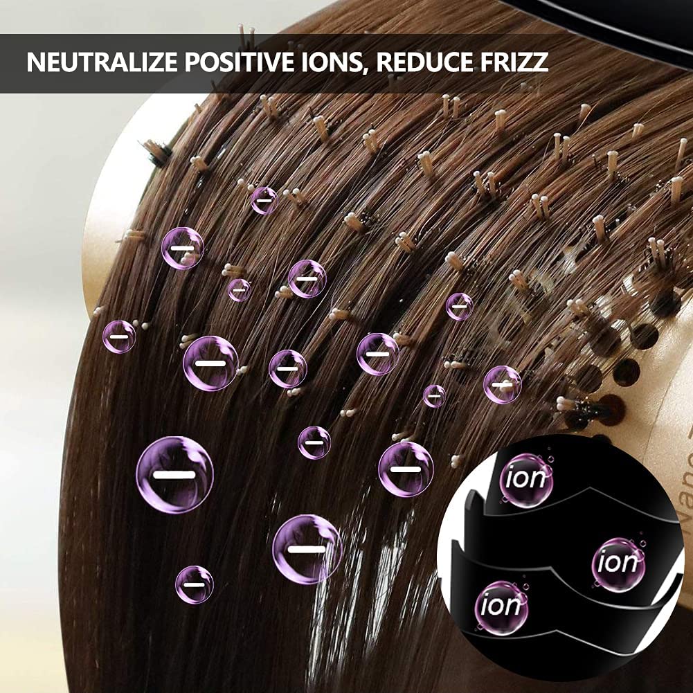 Aozzy Hair Brush, Round Brush Set for Blow Drying - Professional Boar Bristle Hair Styling Brush, Nanothermic-Ion Technology, Vented Ceramic Barrel, for Women - 4 Size Options, Golden - Image 7