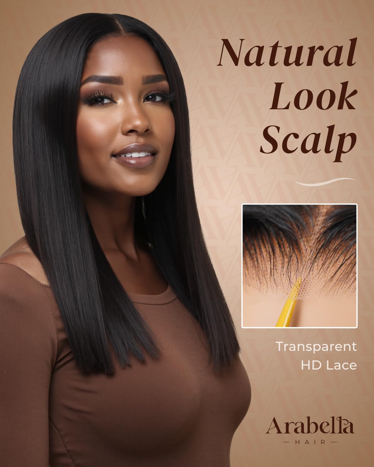 Arabella Hair 5x6 Glueless Wigs Human Hair Pre Plucked Pre Cut 230% Density Glueless Wigs 100% Human Hair 12a Pre Plucked Bleached Knots Straight Wig Human hair (16inch, 5X6 Straight Wig) - Image 6