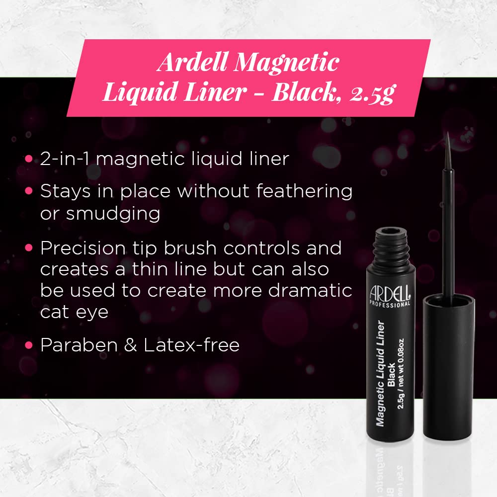 Ardell 817 Magnetic Faux Mink Eyelash Set with Easy Application Liquid Liner - Image 5