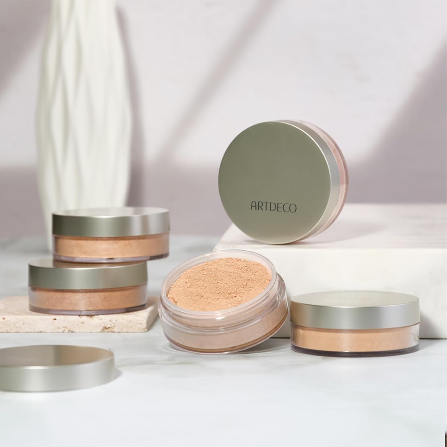 ARTDECO Mineral Powder Foundation - light beige – loose setting powder for a smooth & matte finish - medium coverage - perfect for sensitive & oily skin - makeup with zinc & magnesium - vegan-0.53 Oz - Image 9