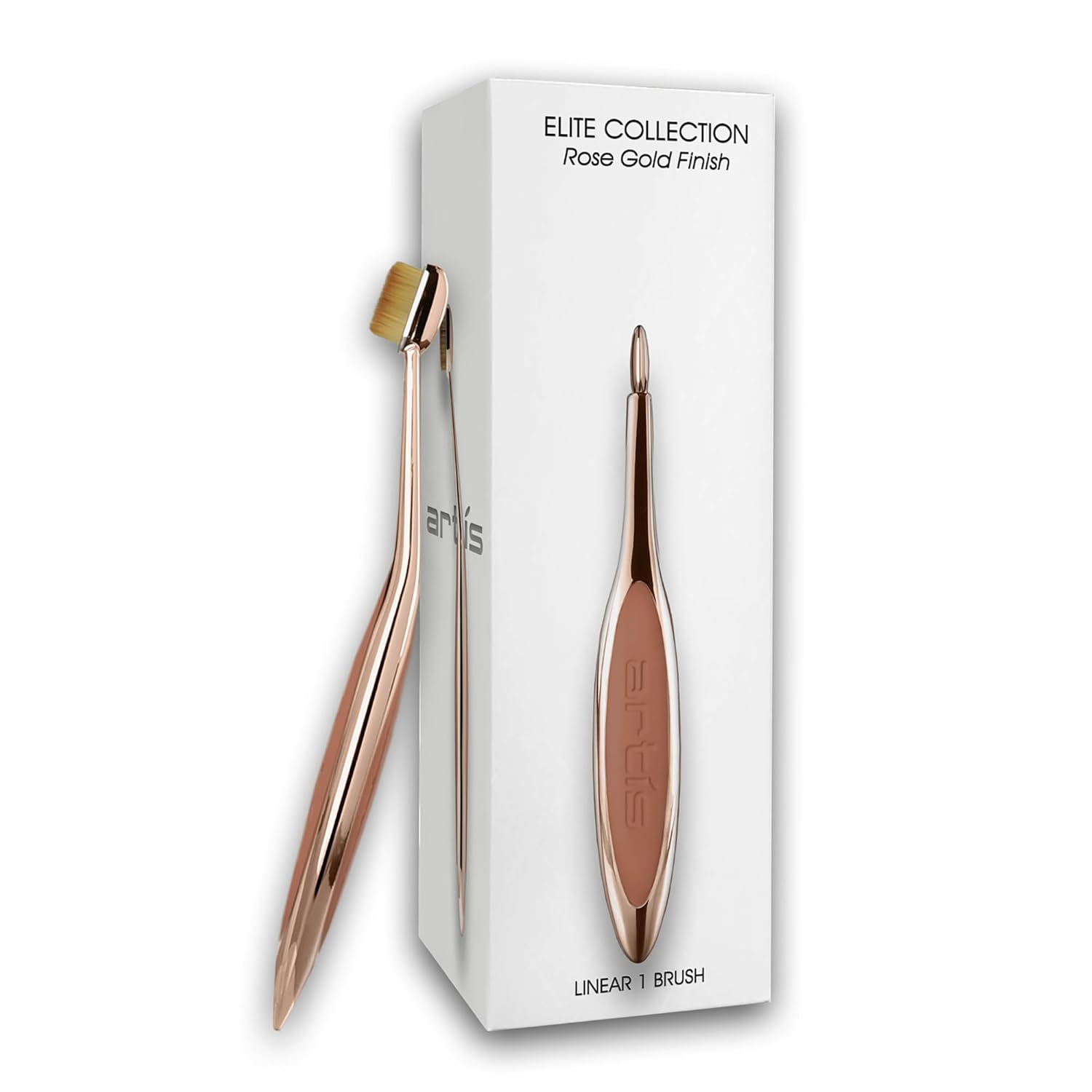 Artis Elite Linear Brush 1 - Makeup Brush with Solid Metal Handle - Soft Makeup Brushes - Makeup Tools for Liquid, Creams, Powders - Rose Gold - 1 pc - Image 8