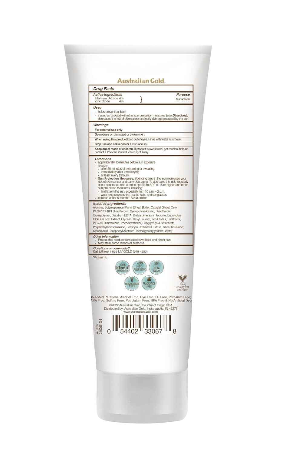 Australian Gold Botanical SPF 50 Tinted Mineral Sunscreen for Face, Non-Chemical BB Cream, Water-Resistant, Matte Finish, For Sensitive Facial Skin, Medium to Tan Skin Tones, 3 FL Oz - Image 3