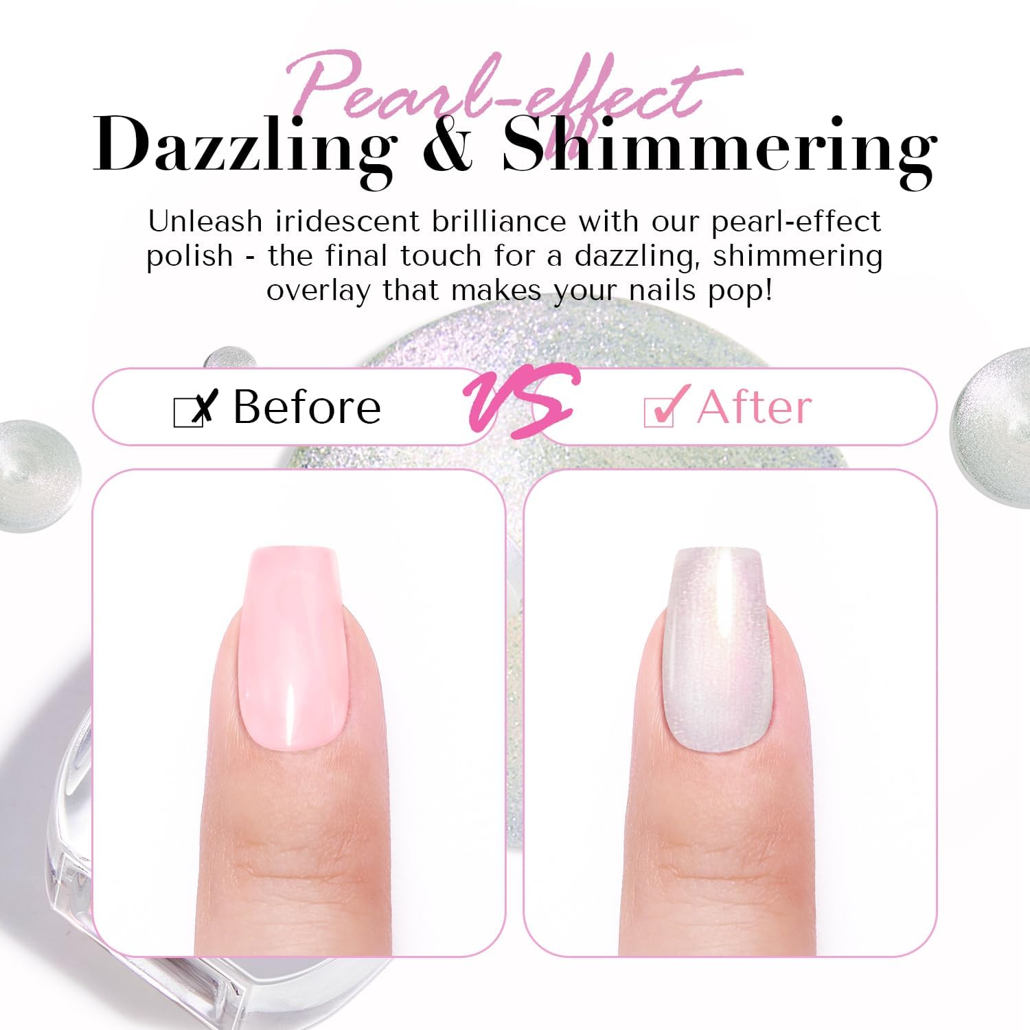 AZUREBEAUTY Glitter Pearl Nail Polish,Shine White Quick Dry, Natural Lustrous Enamel for DIY Manicure & Pedicure - Image 4