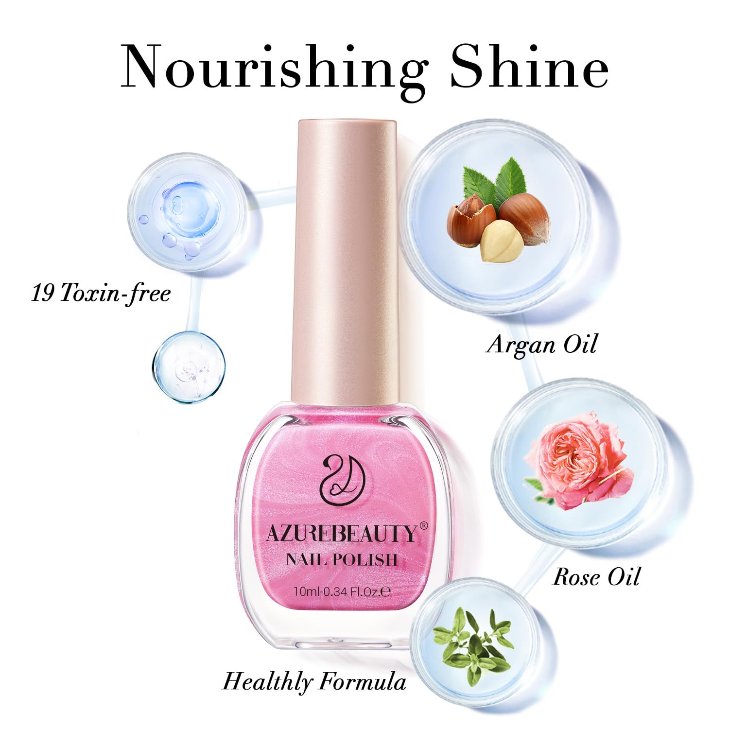 AZUREBEAUTY Nail Polish Set, Nude Pink Jelly Quick Dry Complete Starter Natural Nail Lacquer Strengthening Treatment Kit with Top Coat, 50Pcs Nail Remover Pad for Women - Image 5