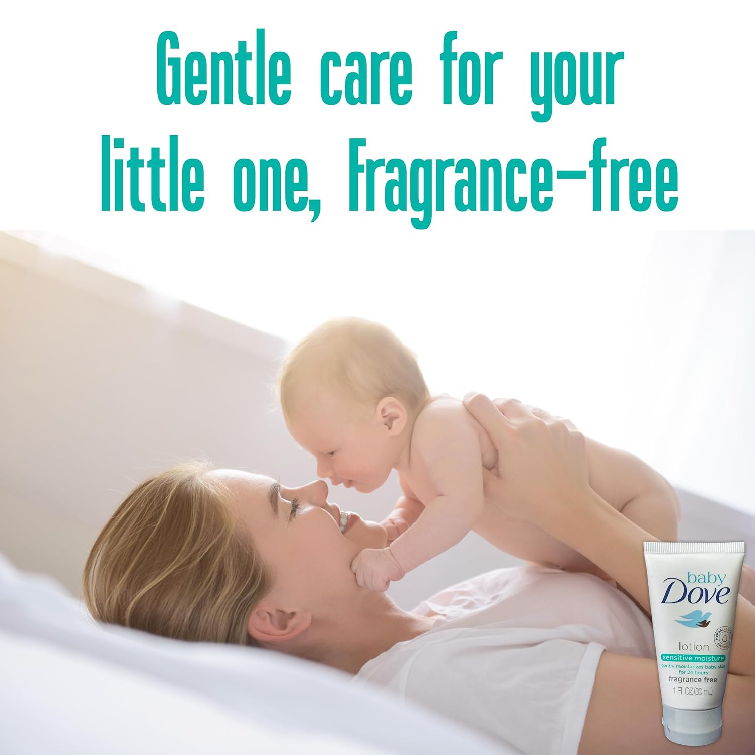 Baby Dove Sensitive Moisture Baby Lotion, 3 Pk Hypoallergenic Fragrance-Free for Sensitive Skin, Moisturizing Unscented Baby Lotion, Safe 4 Newborns Travel Size 1oz Ea - Image 8