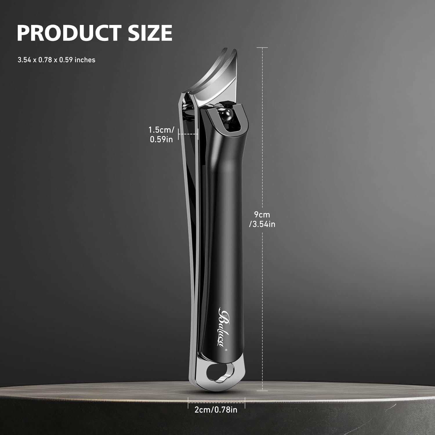 BALUCA Slanted Blade Ingrown Toenail Clippers for Thick Toenails, Angled Toe Nail Fingernail Cutter Trimmer for Seniors and Men - Black - Image 6
