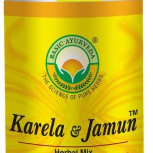 BASIC AYURVEDA Karela Jamun Herbal Mix Powder | 100% Natural Bitter Gourd & Java Plum Blend | Vegan, Non-GMO | for Herbal Use, Juices, Smoothies | 3.53 Oz (100g)