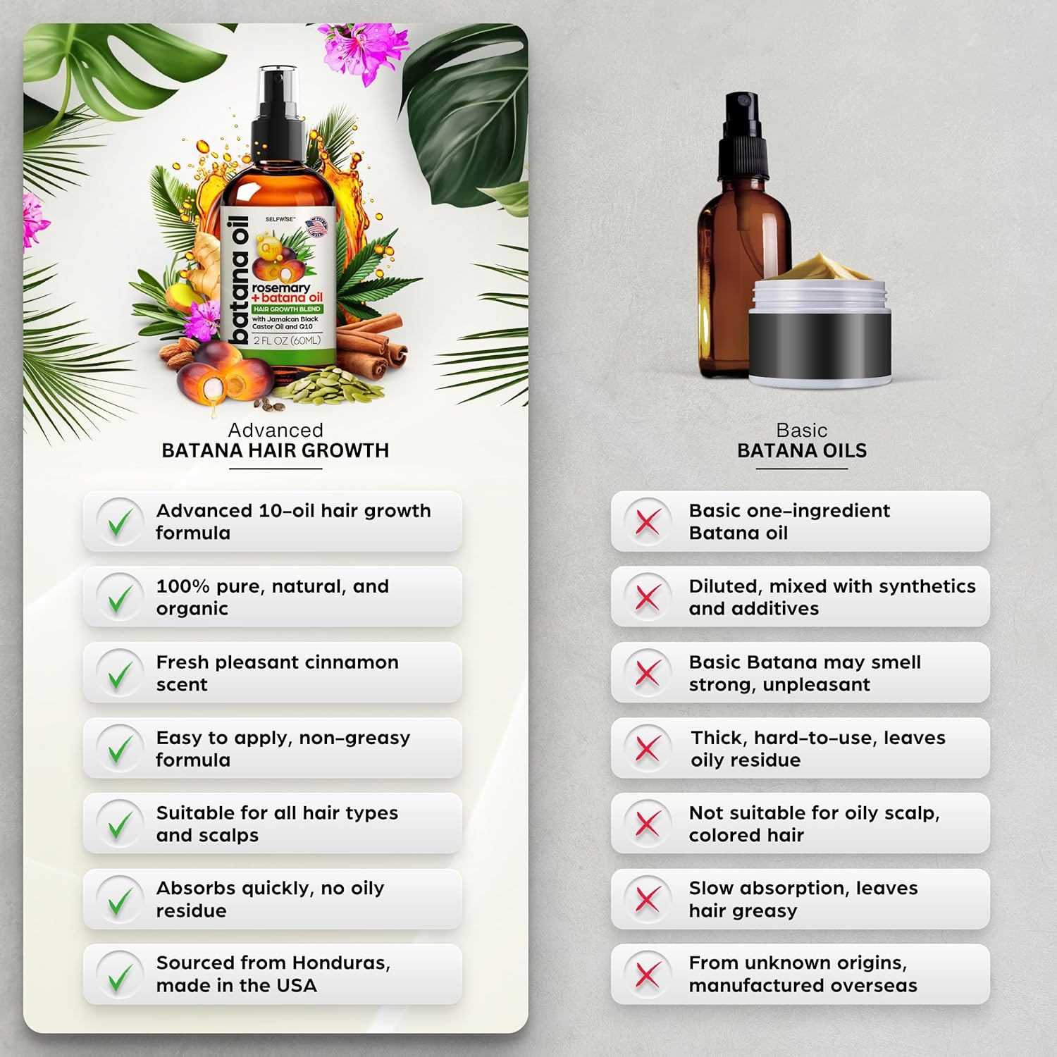 Batana Oil for Hair Growth - 100% Pure, Organic, Cold-Pressed, Unrefined from Honduras by Dr. Sebi - Natural, Vegan for Strong Roots and Thick Hair - Wild Growth for Hair, 2oz - Image 6