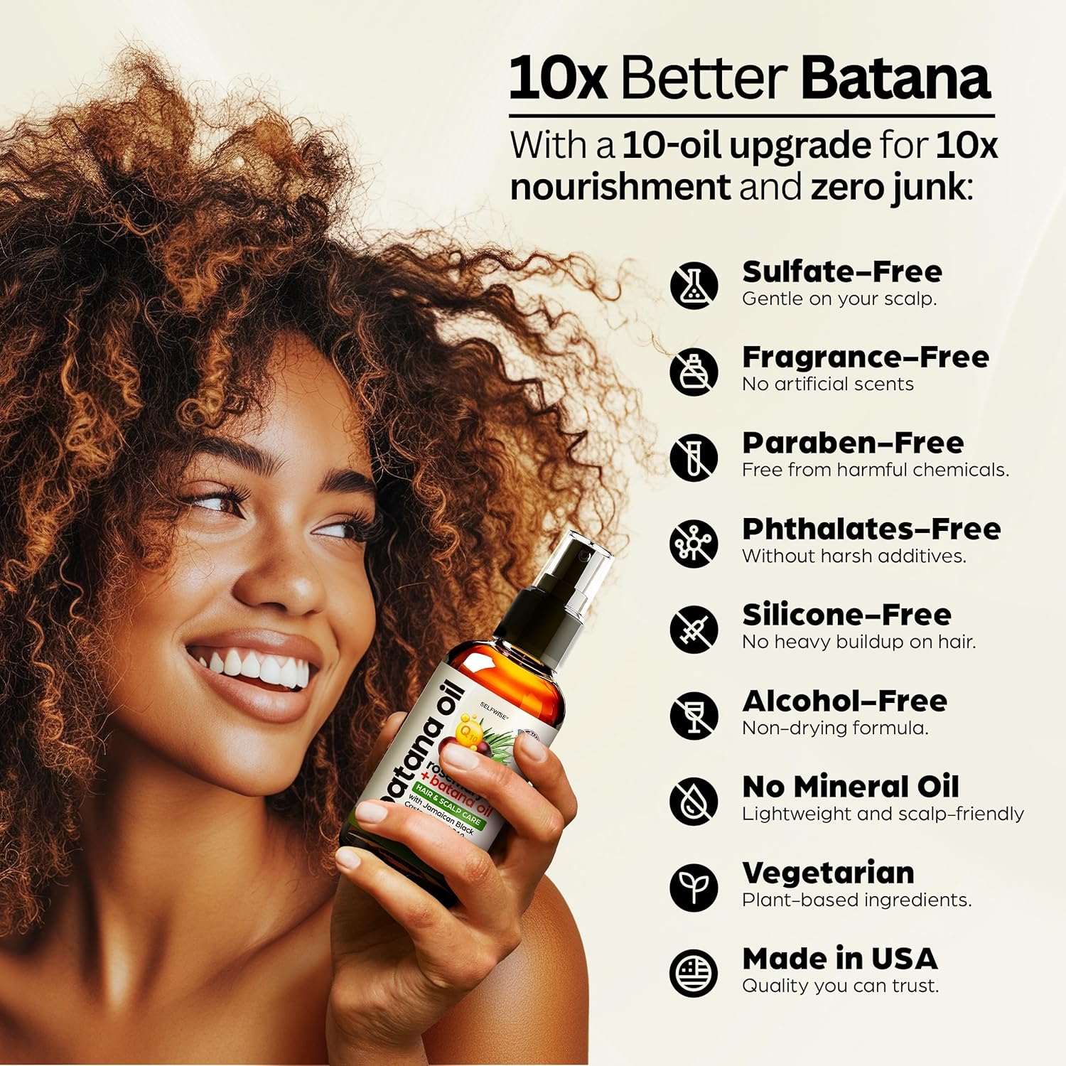 Batana Oil for Hair Growth - 100% Pure, Organic, Cold-Pressed, Unrefined from Honduras by Dr. Sebi - Natural, Vegan for Strong Roots and Thick Hair - Wild Growth for Hair, 2oz - Image 7
