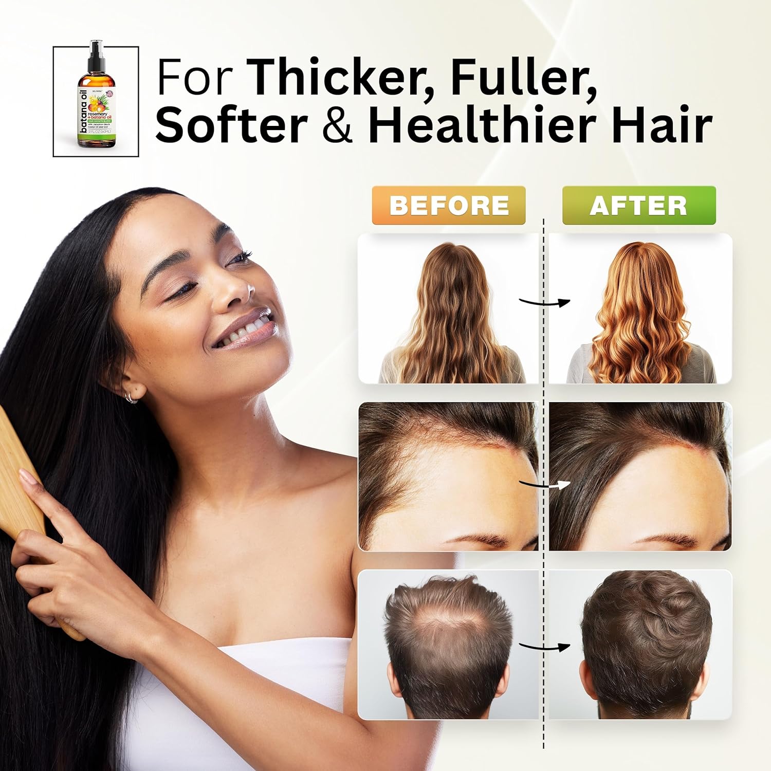 Batana Oil for Hair Growth - 100% Pure, Organic, Cold-Pressed, Unrefined from Honduras by Dr. Sebi - Natural, Vegan for Strong Roots and Thick Hair - Wild Growth for Hair, 2oz - Image 4